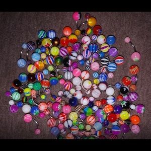 100 Pcs 14G Mixed Belly Button Navel Rings